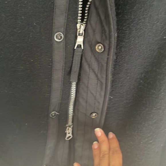 Banana Republic black mens wool blend coat - Picture 7 of 12